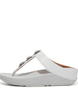 FitFlop FINO Crystal Lock Toe-Post Sandals Sandal Quiet Grey 4