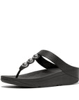 FitFlop FitFlop Fino Mirror-Dome Leather Toe-Post Sandal