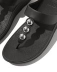 FitFlop FitFlop Fino Mirror-Dome Leather Toe-Post Sandal