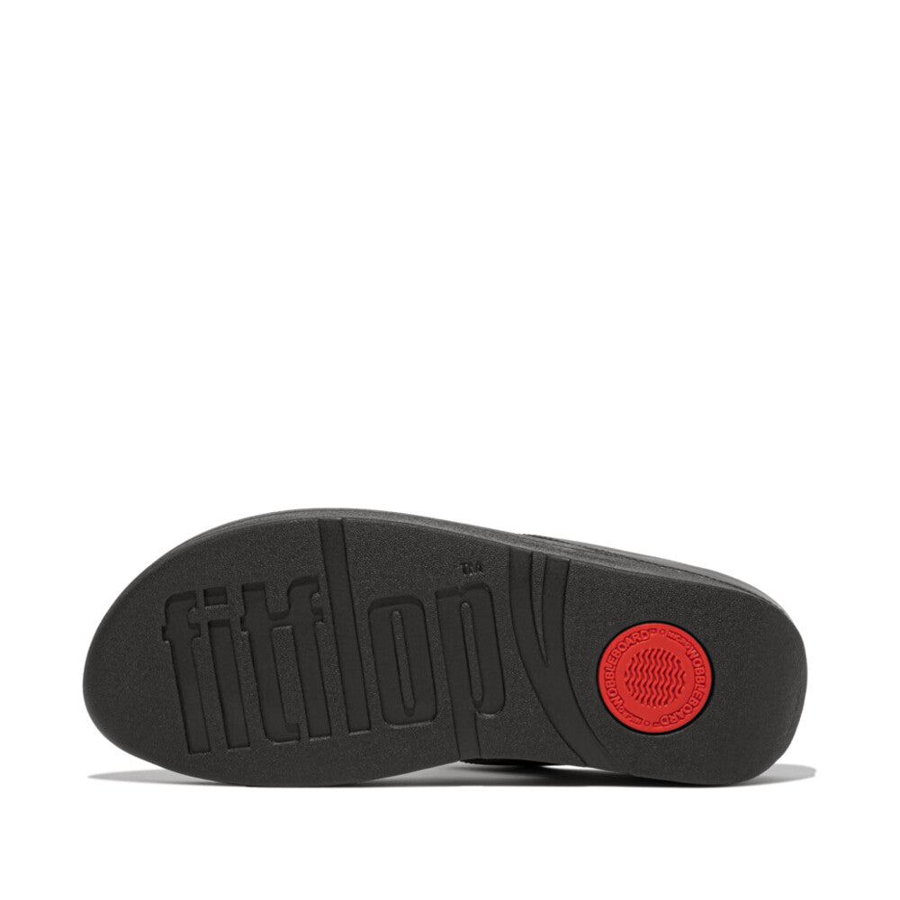 FitFlop FitFlop Fino Mirror-Dome Leather Toe-Post Sandal