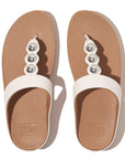 FitFlop FitFlop Fino Mirror-Dome Leather Toe-Post Sandal