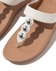 FitFlop FitFlop Fino Mirror-Dome Leather Toe-Post Sandal