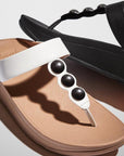 FitFlop FitFlop Fino Mirror-Dome Leather Toe-Post Sandal