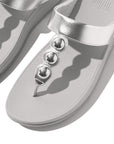 FitFlop FitFlop Fino Mirror-Dome Metalic-Leather Toe-Post Sandal