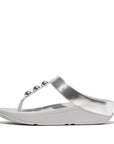 Mirror-Dome Metalic-Leather Toe-Post FINO Microwobbleboard Silver 4