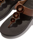 FitFlop FitFlop Fino Resin-Hoop Leather Toe-Post Sandals Sandal