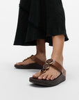 FitFlop FitFlop Fino Resin-Hoop Leather Toe-Post Sandals Sandal