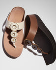 FitFlop FitFlop Fino Resin-Hoop Leather Toe-Post Sandals Sandal