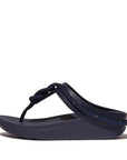 FitFlop FitFlop FINO Crystal-Cord Leather Microwobbleboard Midnight Navy UK4