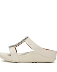 FitFlop FINO Pearls-And-Crystal H-Bar Slides