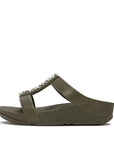 FitFlop FINO Pearls-And-Crystal H-Bar Slides