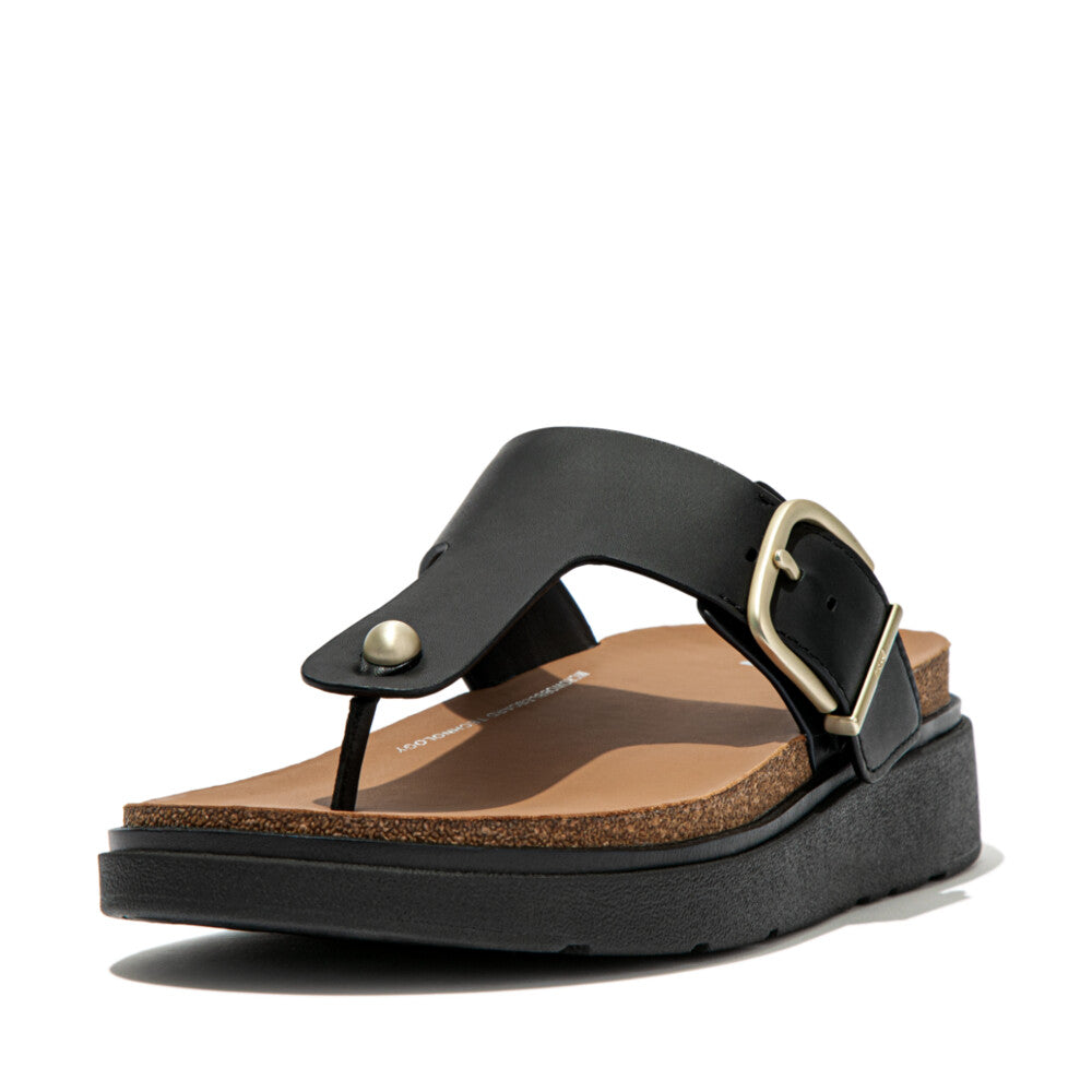 Buckle Leather Toe Post Sandals Gen-FF Microwobbleboard