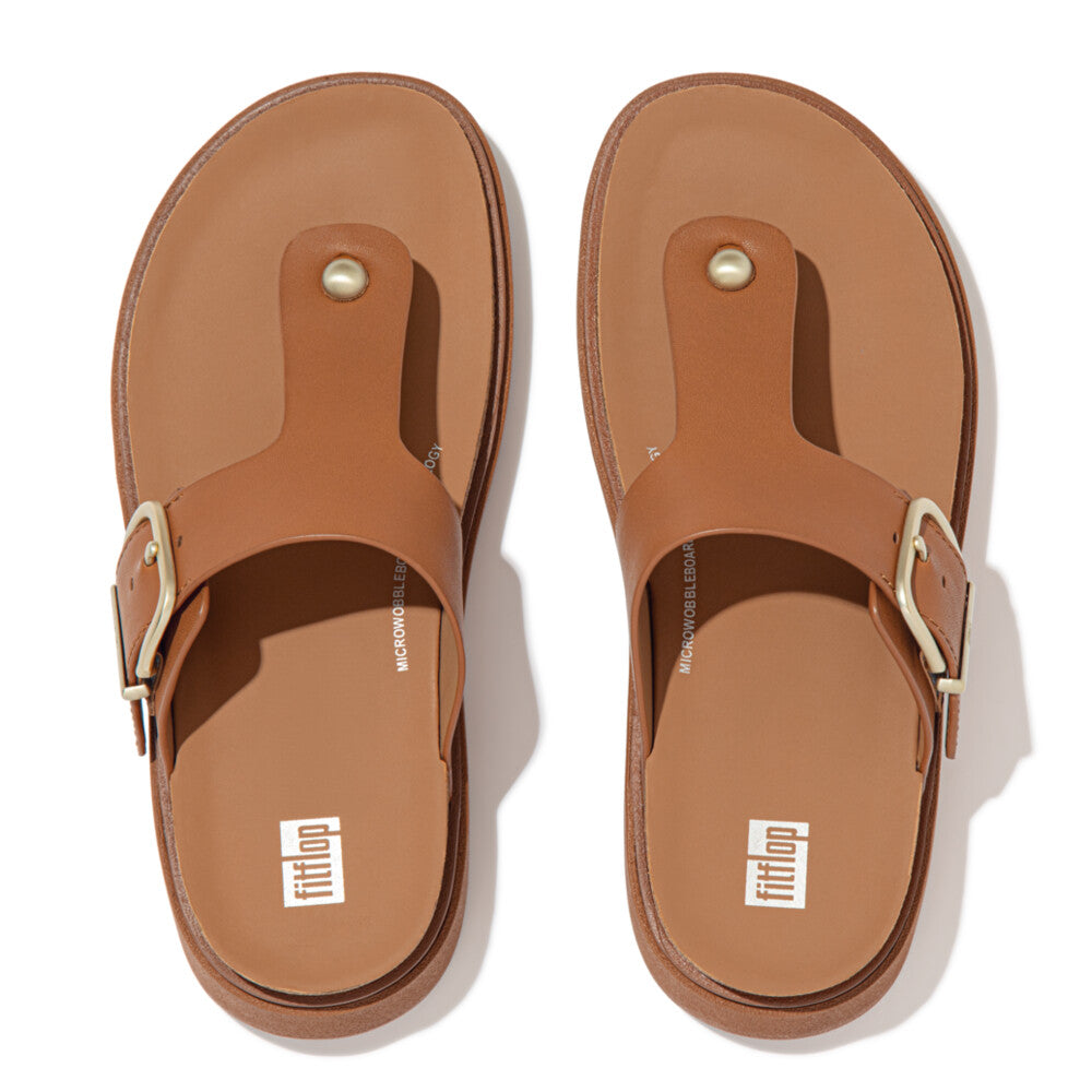 Buckle Leather Toe Post Sandals Gen-FF Microwobbleboard