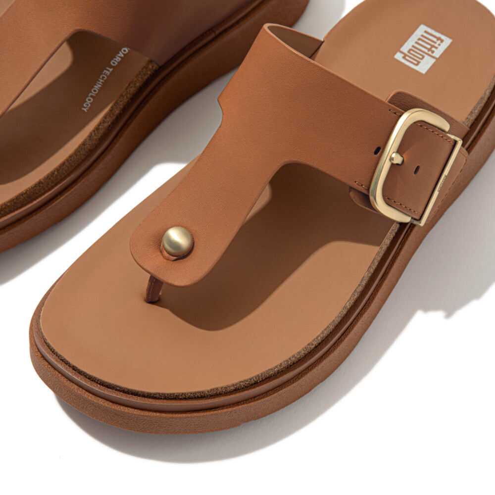 Buckle Leather Toe Post Sandals Gen-FF Microwobbleboard