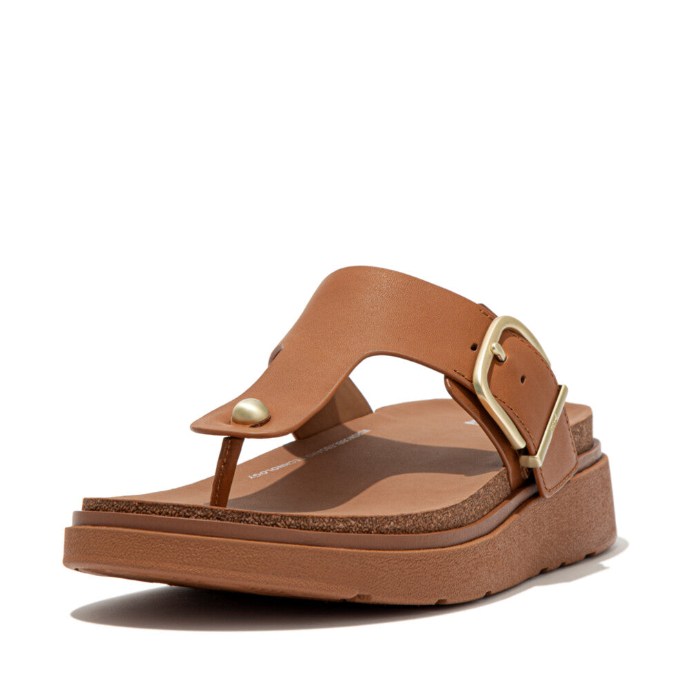 Buckle Leather Toe Post Sandals Gen-FF Microwobbleboard