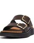 FitFlop FitFlop Gen-FF Buckle Two-Bar Leather Slides Microwobbleboard