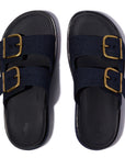 FitFlop FitFlop GEN-FF Max Buckle Two-Bar Denim Slides Microwobbleboard