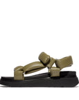 FitFlop FitFlop GEN-FF Soft-Leather Back-Strap Sandals Microwobbleboard Camo Green UK4