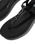 FitFlop GRACIE Crystal-Mix Leather T-Bar Sandals Sandal