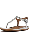 FitFlop GRACIE Crystal-Mix Leather T-Bar Sandals Sandal