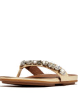 FitFlop GRACIE Jewel-Deluxe Metallic-Leather Flip-Flops Sandal