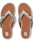 FitFlop GRACIE Jewel-Deluxe Metallic-Leather Flip-Flops Sandal