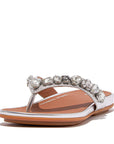 FitFlop GRACIE Jewel-Deluxe Metallic-Leather Flip-Flops Sandal