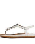 FitFlop FitFlop GRACIE Ultra-Jewel Leather T-Bar Sandals Dynamicush Urban White UK3