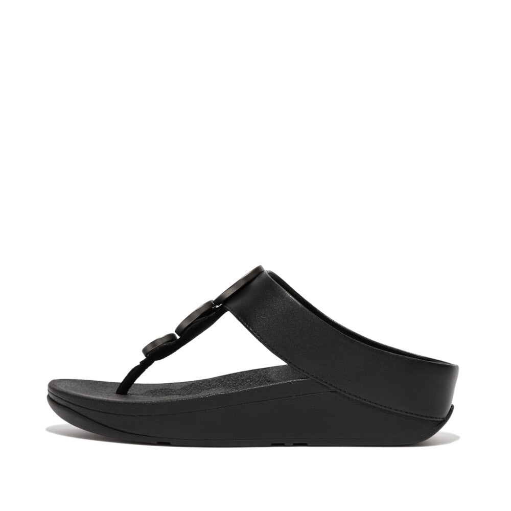 FitFlop FitFlop HALO Metallic-Trim Sandals  Black 5