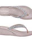 Holster Holster Alora Wedge Sandal Champagne UK3