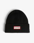 Hunter Hunter Acksley Ribbed Beanie Cap Black One Size