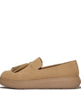 FitFlop iQ-COMFF Tassel Suede Loafers Slip on Camel 4