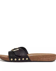 FitFlop FitFlop IQushion Adjustable Buckle Leather Slide Slide Black 4