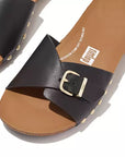 FitFlop FitFlop IQushion Adjustable Buckle Leather Slide Slide