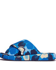 D-Luxe Padded Flowerz Cross Slides IQUSHION iQushion Bondi Blue Mix UK4