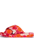 D-Luxe Padded Flowerz Cross Slides IQUSHION iQushion Redberry mix UK4