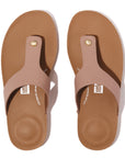 Leather Toe-Post Sandals IQUSHION iQushion