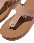 Leather Toe-Post Sandals IQUSHION iQushion