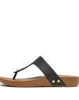 Leather Toe-Post Sandals IQUSHION iQushion Black 4