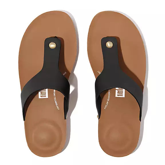 FitFlop FitFlop IQushion Leather Toe-Post Sandals Sandal