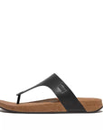 FitFlop FitFlop IQushion Mens Leather Toe-Post Sandals Slippers Black 7