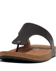 Mens Leather Toe-Post Sandals IQUSHION iQushion