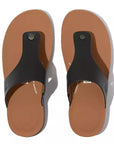 FitFlop FitFlop IQushion Mens Leather Toe-Post Sandals Slippers