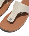 Mens Leather Toe-Post Sandals IQUSHION iQushion