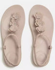 IQUSHION Splash Flower T-Bar Sandals