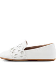 Leather Loafer Entwined Loops LENA Dynamicush Bright White 4