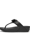 FitFlop FitFlop LULU Bow leather Toe-Post Sandals All Black 4