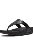 FitFlop FitFlop Lulu Crocodile Toe-Post Sandals Microwobbleboard