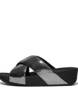 FitFlop LULU Lustra Cross Slide Slide All Black 4