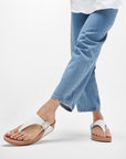 FitFlop LULU Crystal-Buckle Leather Toe-Post Sandals Sandal